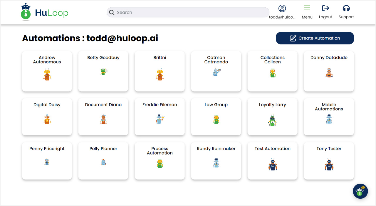 screen-huloopv5-managing-automations Simplified Organizational Structure for Managing Automations