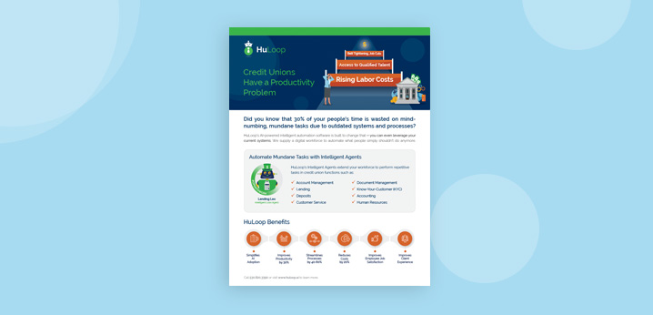 HuLoop Credit Union Intelligent Automation Brochure